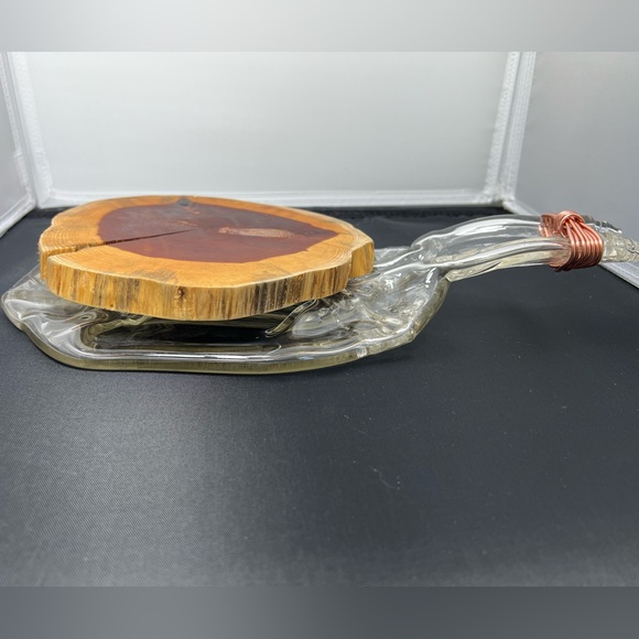 Vintage Trivets For Hot Pots‎ And Pans glass and wood - Picture 3 of 7